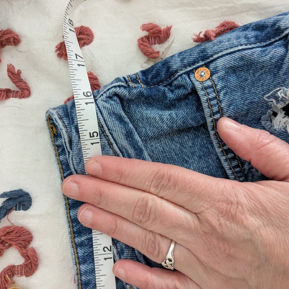 We The Free Denim High Rise Baggy Straight 31 - Picture 9 of 11